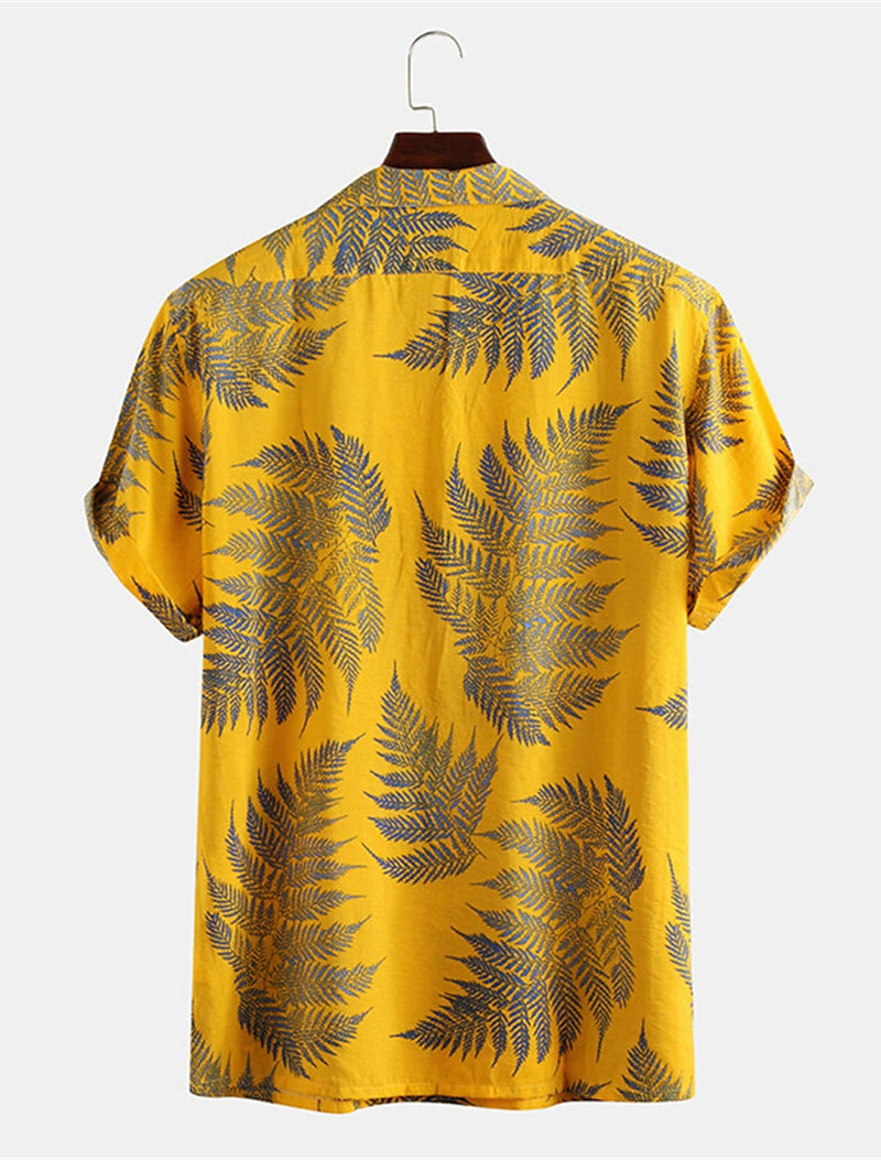 Men's Hawaiian Graphic Plants Shirt