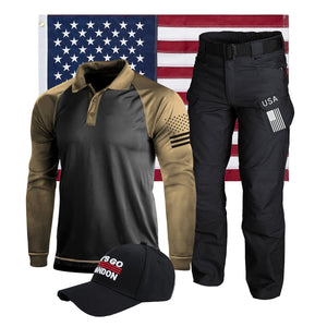 ESSENTIAL-POLOSHIRT MIT LANGEN ÄRMELN UND FARBBLOCK-RAGLAN-MUSTER