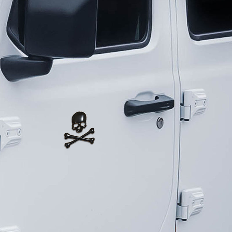 SKULL CAR STICKER 3.5'' x 3.6''