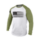 USA FLAG 100% COTTON RAGLAN GRAPHIC LONG SLEEVE T-SHIRT