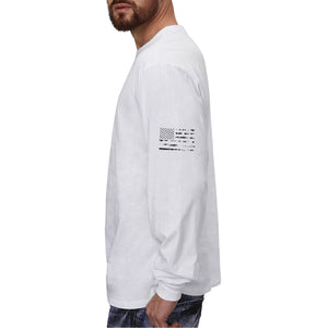 T-Shirt mit Aufschrift „Don't tread on me“ und langen Ärmeln