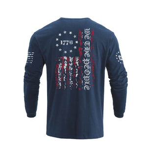 1776 USA FLAGGE GRAFIK LANGARM T-SHIRT