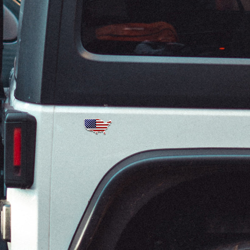 USA FLAG CAR STICKER  2'' x 2.7''