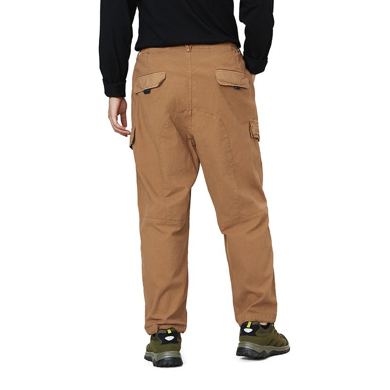 METAL BUCKLE WASHED CARGO PANTS