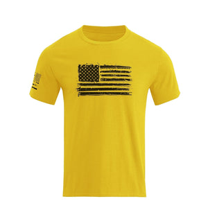 T-Shirt aus Baumwolle mit USA-Flaggen-Grafik
