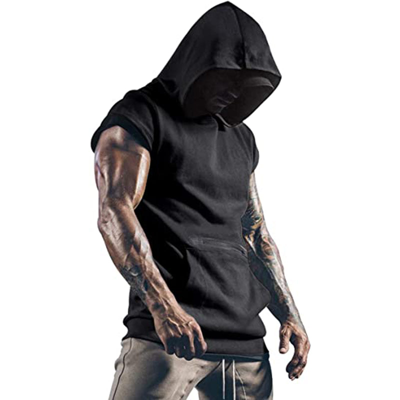 ZIPPER POCKET HOODIE TANK TOP