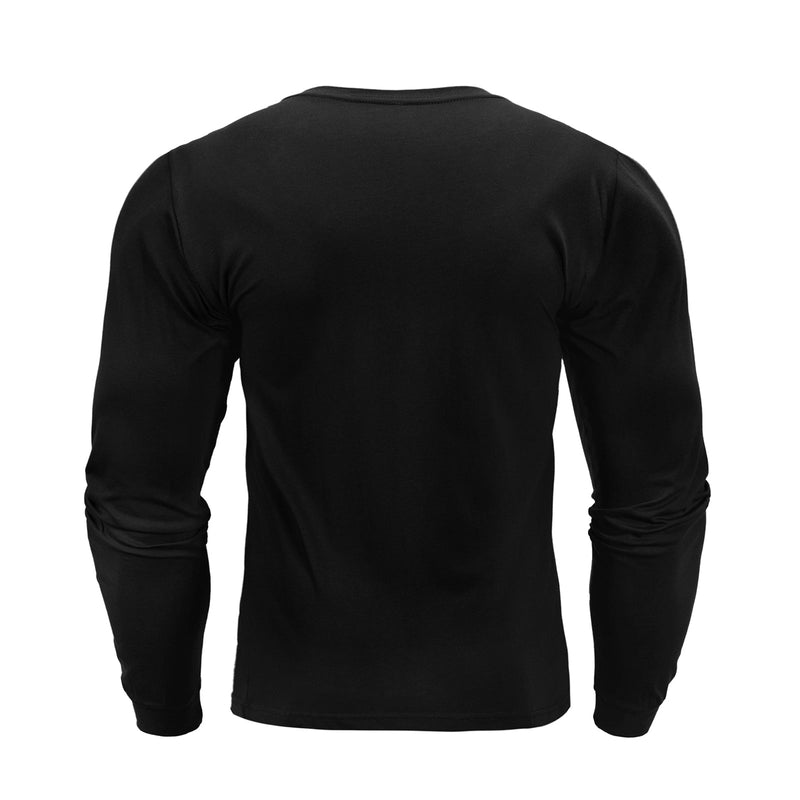 CLASSIC FIT 100% COTTON CREWNECK LONG SLEEVE T-SHIRT