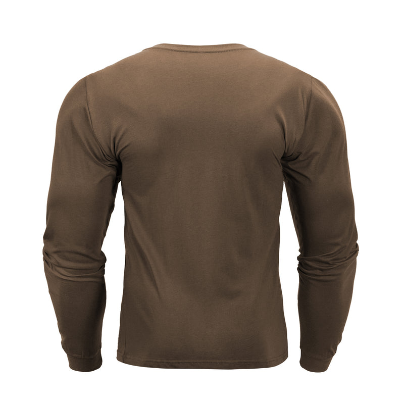 CLASSIC FIT 100% COTTON CREWNECK LONG SLEEVE T-SHIRT