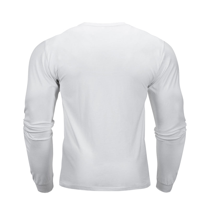 CLASSIC FIT 100% COTTON CREWNECK LONG SLEEVE T-SHIRT