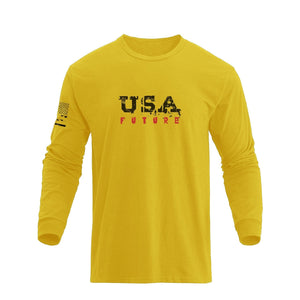 Langärmliges T-Shirt mit USA-Flaggen-Grafik