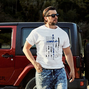 T-Shirt mit USA-Flagge, 100 % Baumwolle, Grafik