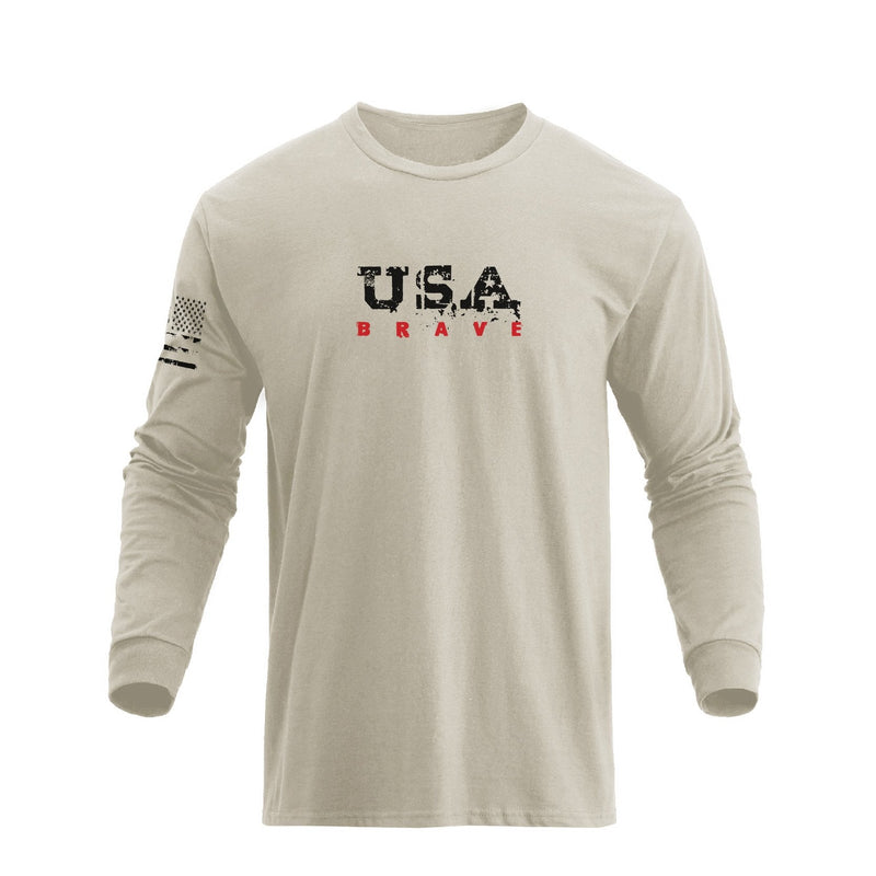 USA FLAG GRAPHIC LONG SLEEVE T-SHIRT