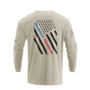 Langärmliges T-Shirt mit USA-Flaggen-Grafik