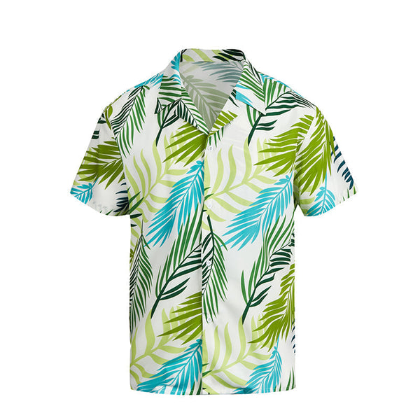 TROPICAL PRINTED ALOHA SHIRT