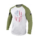 USA FLAG SPARTAN 100% COTTON RAGLAN GRAPHIC LONG SLEEVE T-SHIRT