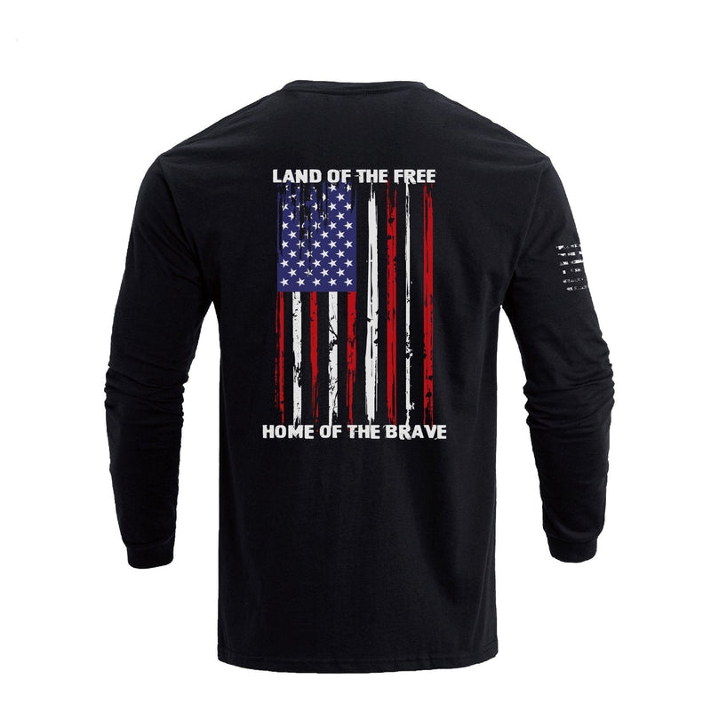 USA FLAG GRAPHIC LONG SLEEVE T-SHIRT