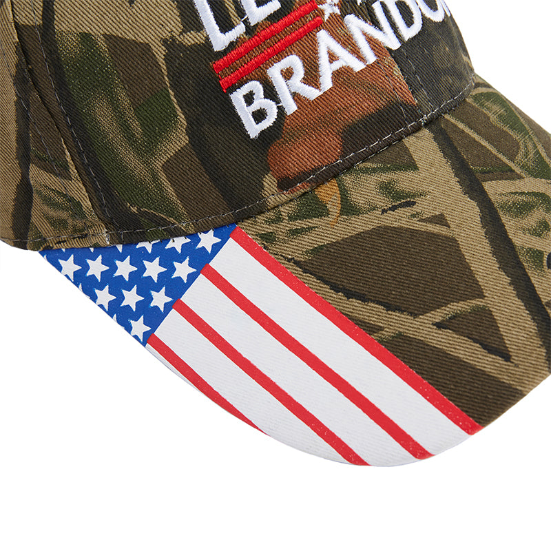 LET'S GO BRANDON USA FLAG CAMO CAP