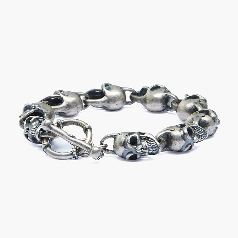 925 STERLING SILVER SKULL BRACELET