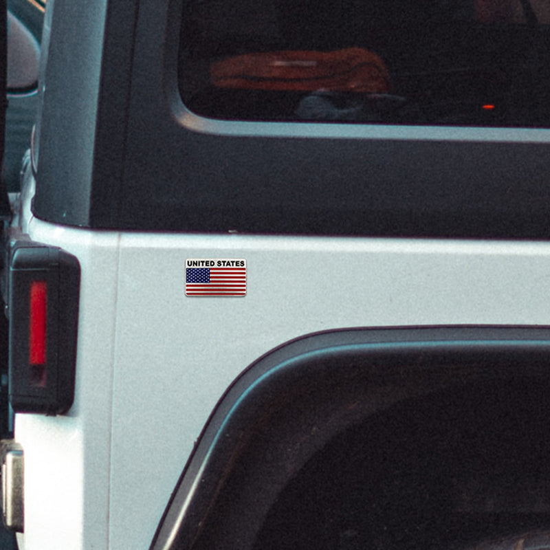 USA FLAG CAR STICKER 2'' x 3''