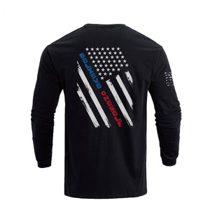 Langärmliges T-Shirt mit USA-Flaggen-Grafik