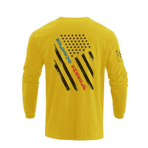 Langärmliges T-Shirt mit USA-Flaggen-Grafik