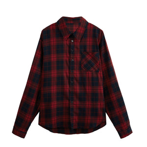 PLAID FLANNEL CASUAL SHIRT