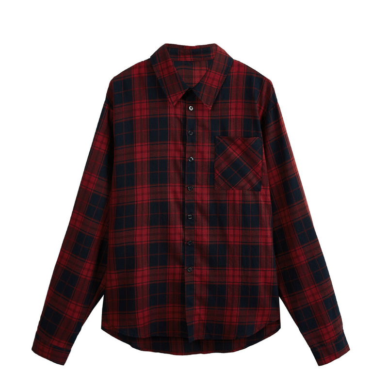 PLAID FLANNEL CASUAL SHIRT