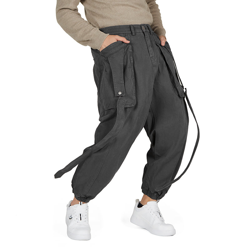 POCKETS STRIP CARGO PANTS