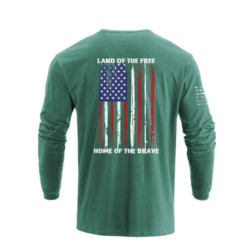 USA FLAG GRAPHIC LONG SLEEVE T-SHIRT