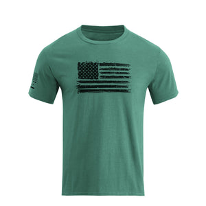 T-Shirt aus Baumwolle mit USA-Flaggen-Grafik