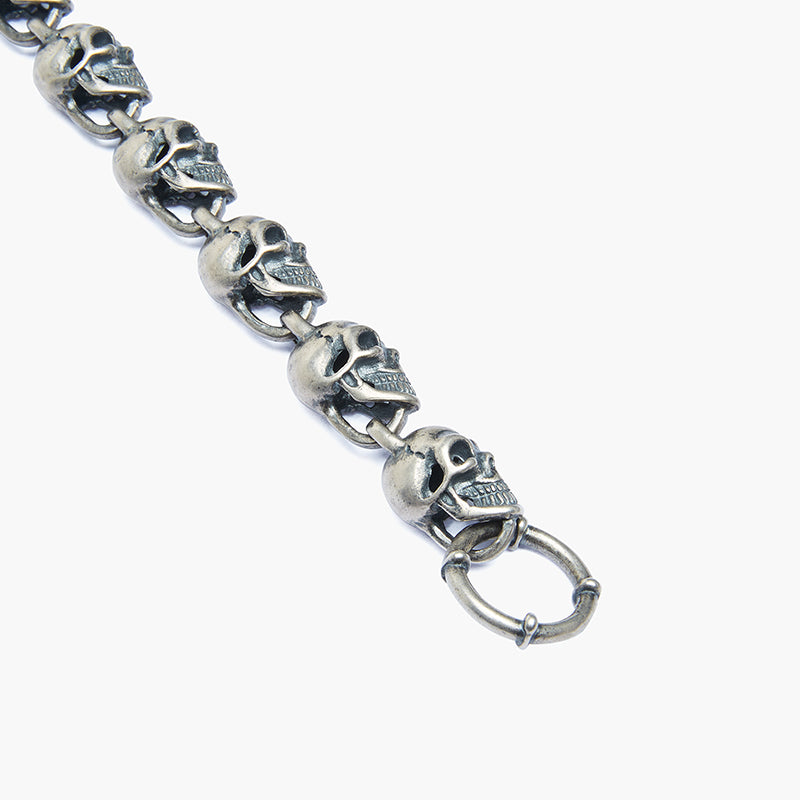 925 STERLING SILVER SKULL BRACELET