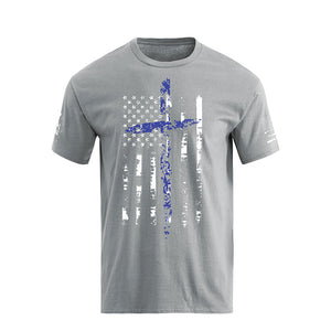 T-Shirt mit USA-Flagge, 100 % Baumwolle, Grafik