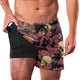 SKULL ROSE QUICKDRY POCKET 2 IN 1 7'' INSEAM RUNNING SHORTS