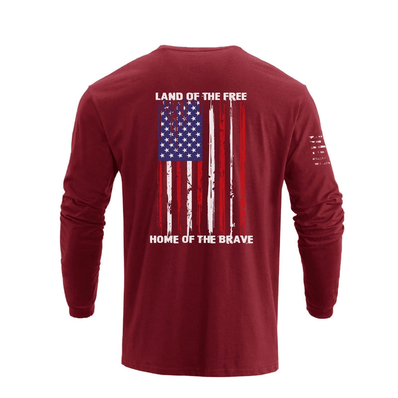 USA FLAG GRAPHIC LONG SLEEVE T-SHIRT