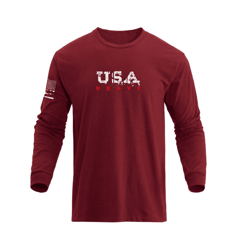 USA FLAG GRAPHIC LONG SLEEVE T-SHIRT