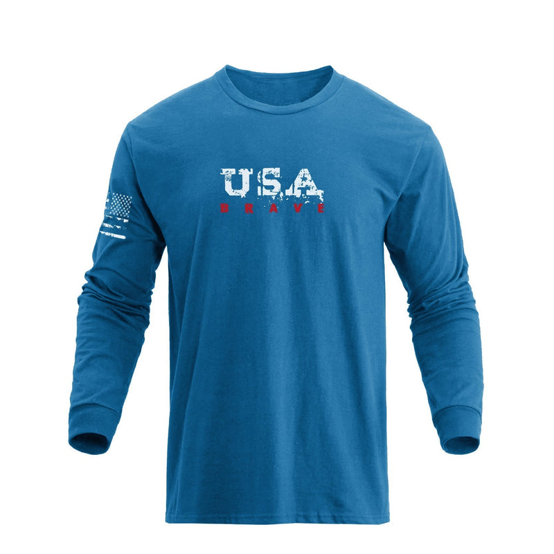 USA FLAG GRAPHIC LONG SLEEVE T-SHIRT