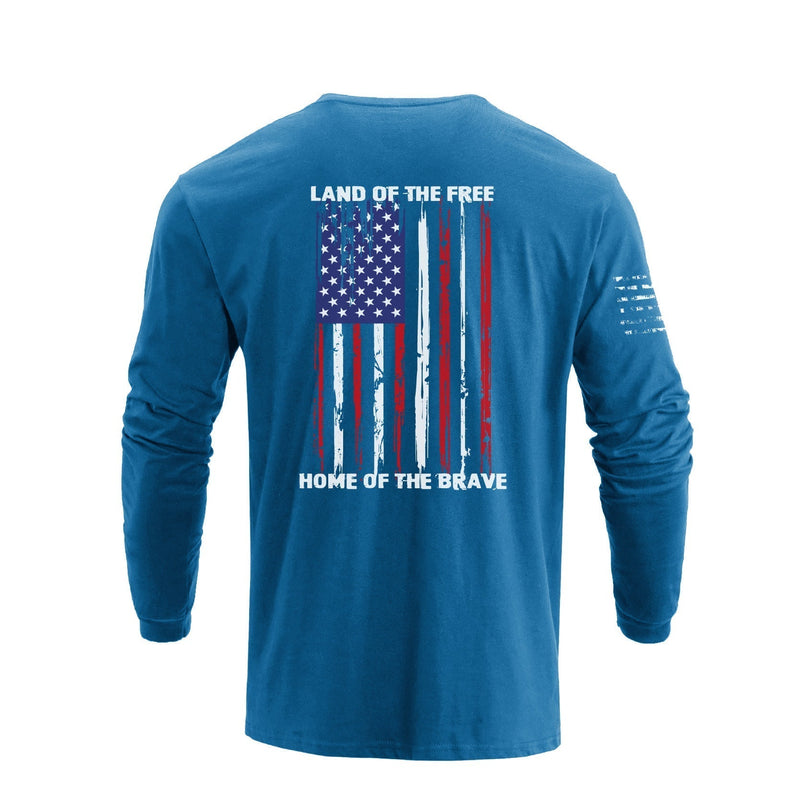 USA FLAG GRAPHIC LONG SLEEVE T-SHIRT