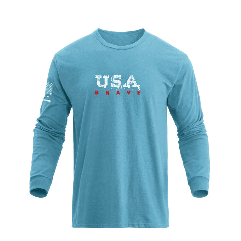 USA FLAG GRAPHIC LONG SLEEVE T-SHIRT