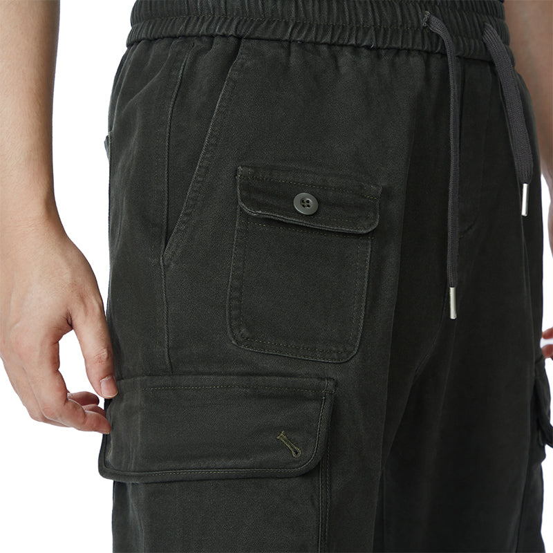 POCKETS FLEECE CARGO PANTS