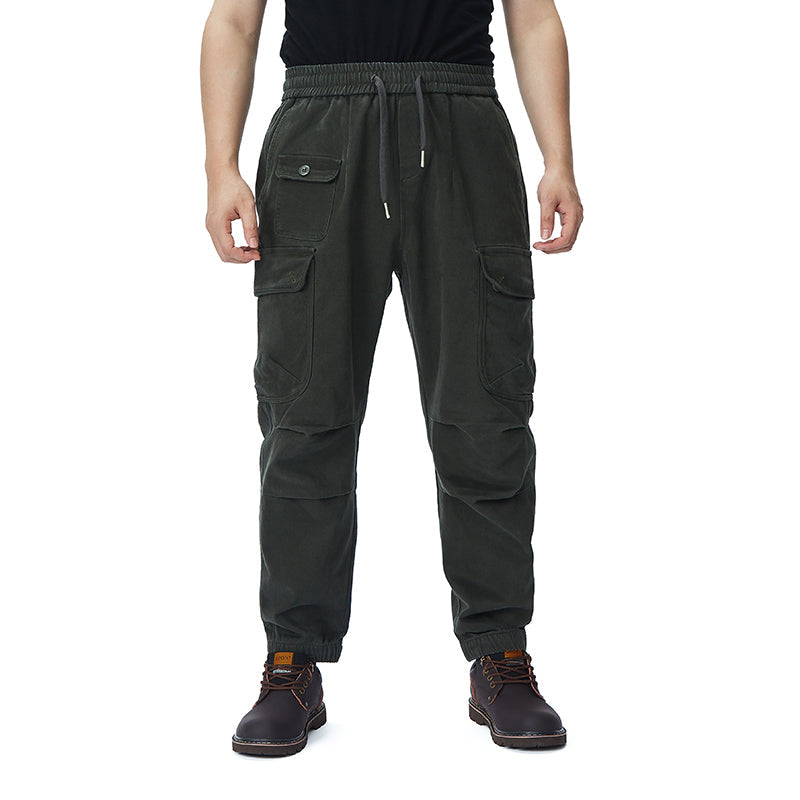 POCKETS FLEECE CARGO PANTS