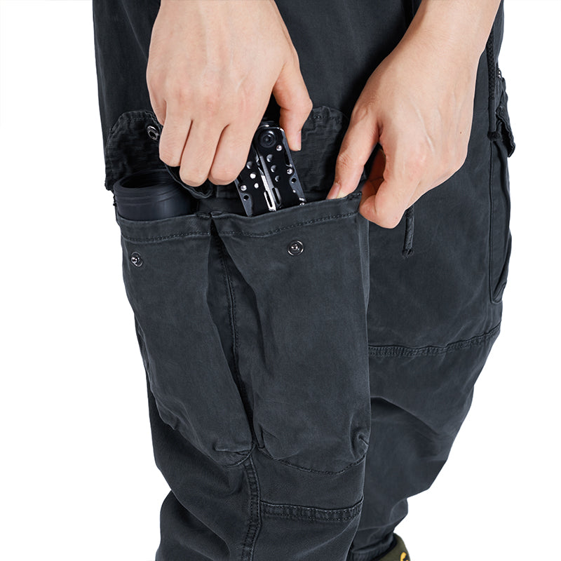 POCKETS WASHED CARGO PANTS