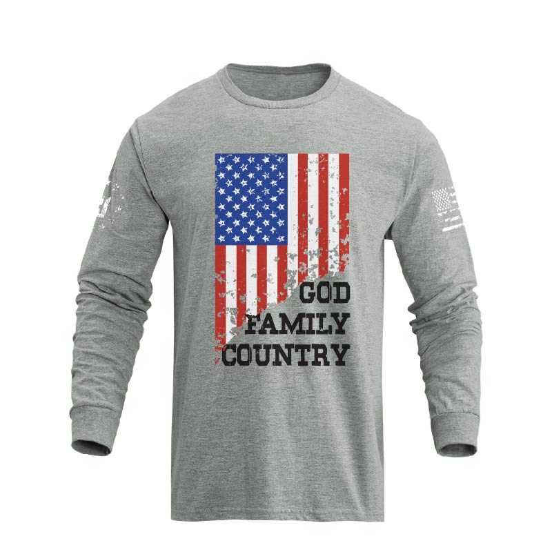 USA FLAG GFC GRAPHIC LONG SLEEVE T-SHIRT