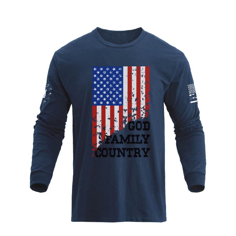 USA FLAG GFC GRAPHIC LONG SLEEVE T-SHIRT