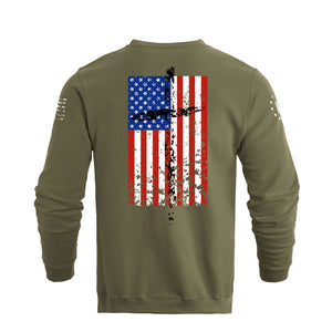 USA FLAGGE KREUZ SWEATSHIRT