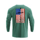 USA FLAG CROSS GRAPHIC LONG SLEEVE T-SHIRT