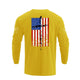 USA FLAG CROSS GRAPHIC LONG SLEEVE T-SHIRT