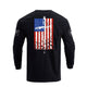 USA FLAG CROSS GRAPHIC LONG SLEEVE T-SHIRT