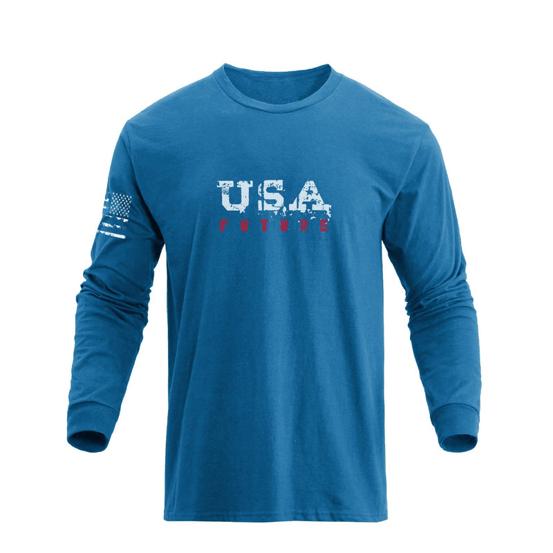 USA FLAG GRAPHIC LONG SLEEVE T-SHIRT