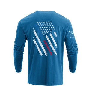 Langärmliges T-Shirt mit USA-Flaggen-Grafik