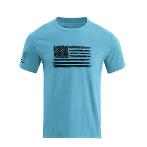 T-Shirt aus Baumwolle mit USA-Flaggen-Grafik